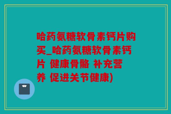 哈药氨糖软骨素钙片购买_哈药氨糖软骨素钙片 健康骨骼 补充营养 促进关节健康)