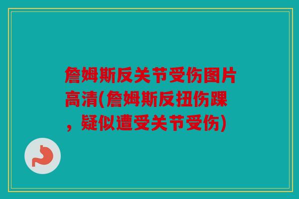 詹姆斯反关节受伤图片高清(詹姆斯反扭伤踝，疑似遭受关节受伤)