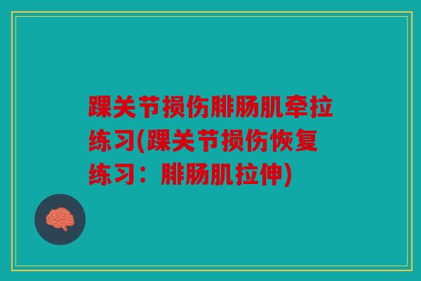 踝关节损伤腓肠肌牵拉练习(踝关节损伤恢复练习：腓肠肌拉伸)