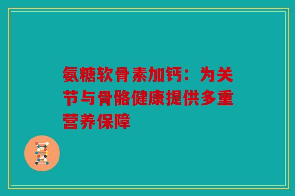 氨糖软骨素加钙：为关节与骨骼健康提供多重营养保障