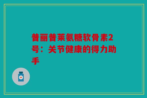 普丽普莱氨糖软骨素2号：关节健康的得力助手