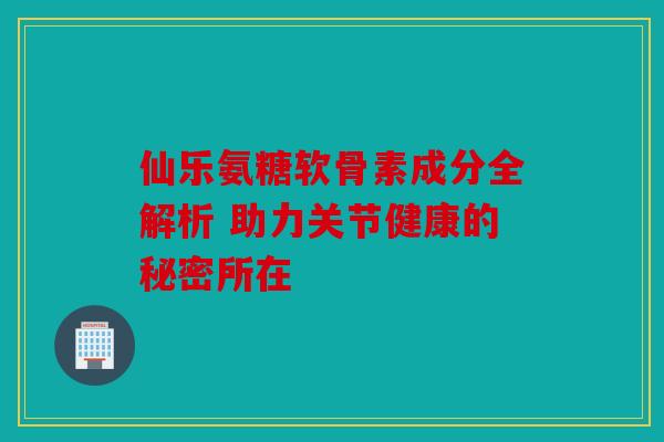 仙乐氨糖软骨素成分全解析 助力关节健康的秘密所在