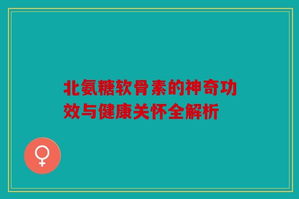 北氨糖软骨素的神奇功效与健康关怀全解析