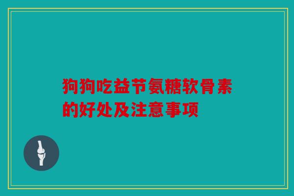 狗狗吃益节氨糖软骨素的好处及注意事项