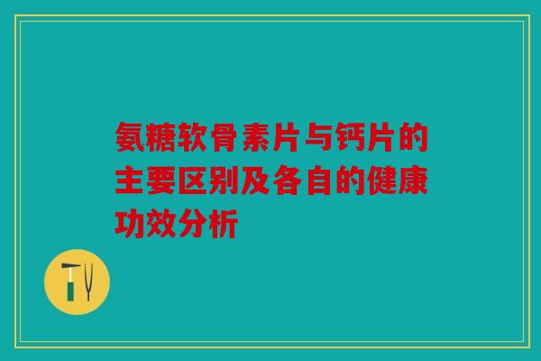 氨糖软骨素片与钙片的主要区别及各自的健康功效分析