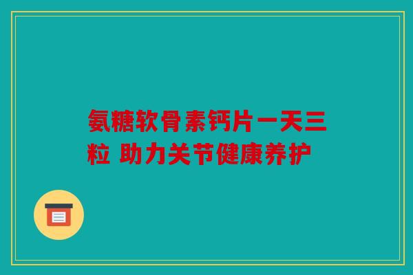 氨糖软骨素钙片一天三粒 助力关节健康养护