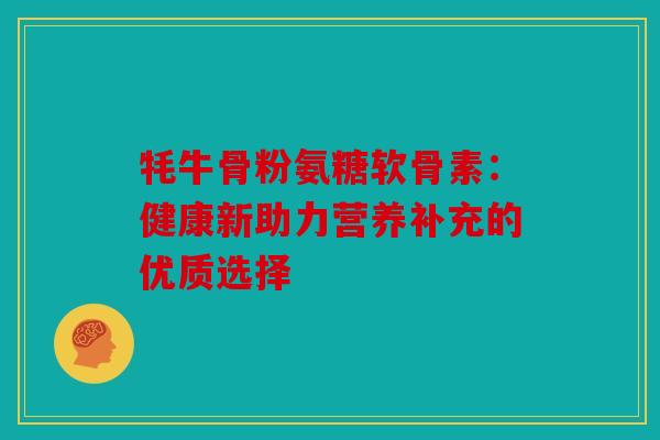 牦牛骨粉氨糖软骨素：健康新助力营养补充的优质选择