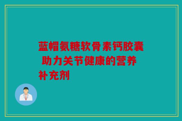 蓝帽氨糖软骨素钙胶囊 助力关节健康的营养补充剂