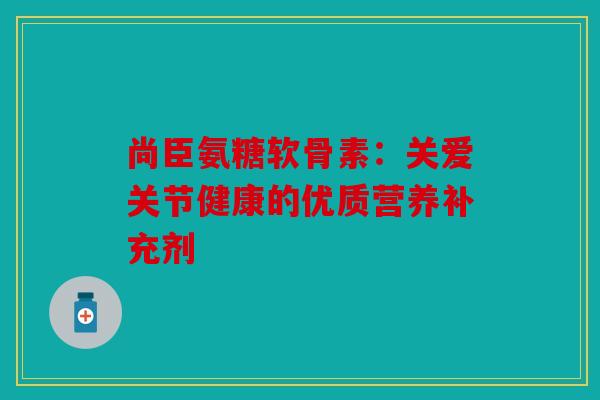 尚臣氨糖软骨素：关爱关节健康的优质营养补充剂