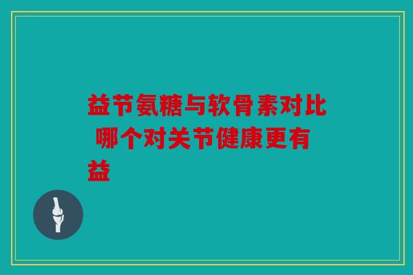 益节氨糖与软骨素对比 哪个对关节健康更有益