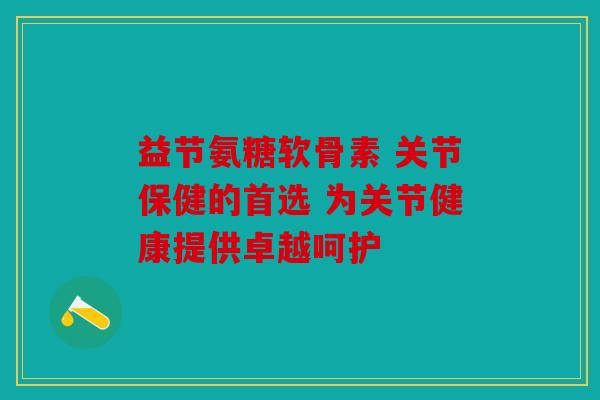 益节氨糖软骨素 关节保健的首选 为关节健康提供卓越呵护