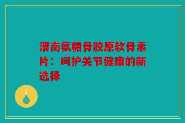 渭南氨糖骨胶原软骨素片：呵护关节健康的新选择