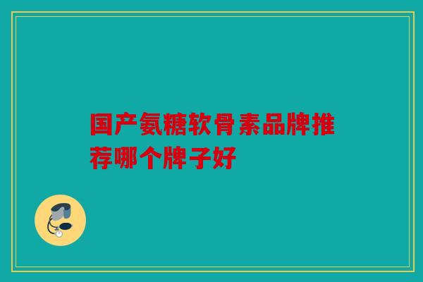 国产氨糖软骨素品牌推荐哪个牌子好