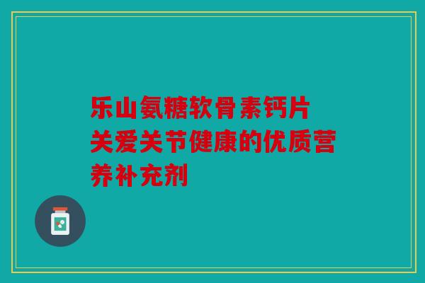 乐山氨糖软骨素钙片 关爱关节健康的优质营养补充剂