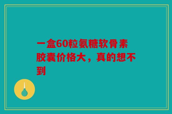 一盒60粒氨糖软骨素胶囊价格大，真的想不到