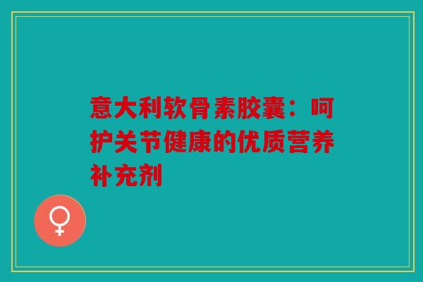 意大利软骨素胶囊：呵护关节健康的优质营养补充剂