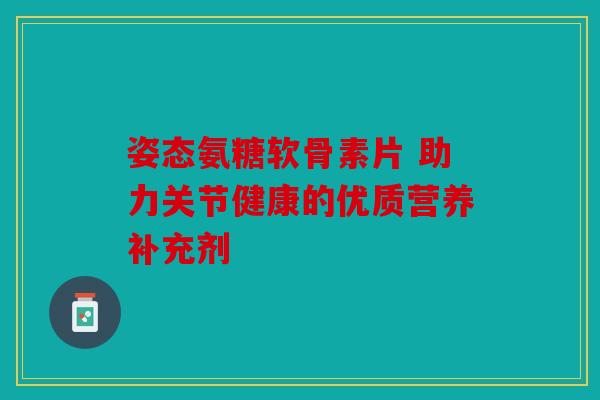 姿态氨糖软骨素片 助力关节健康的优质营养补充剂