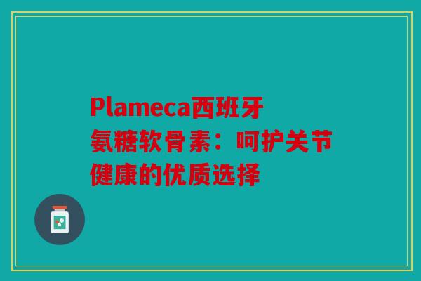 Plameca西班牙氨糖软骨素：呵护关节健康的优质选择