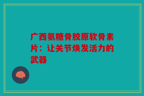 广西氨糖骨胶原软骨素片：让关节焕发活力的武器