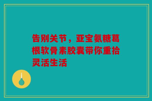 告别关节，亚宝氨糖葛根软骨素胶囊带你重拾灵活生活