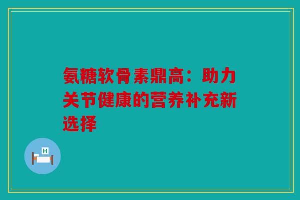 氨糖软骨素鼎高：助力关节健康的营养补充新选择