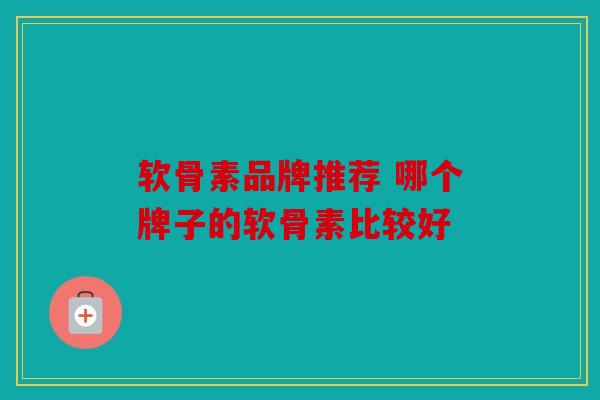 软骨素品牌推荐 哪个牌子的软骨素比较好